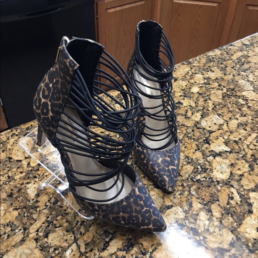 BCBG Leopard Strappy Heel